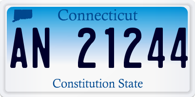 CT license plate AN21244