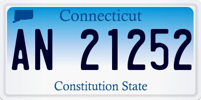 CT license plate AN21252