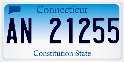 CT license plate AN21255