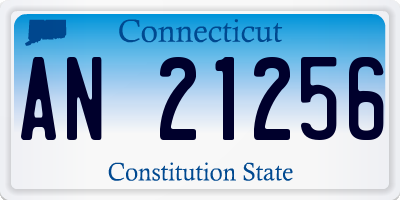 CT license plate AN21256