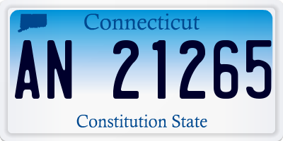 CT license plate AN21265