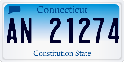 CT license plate AN21274