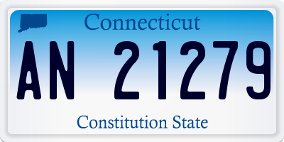 CT license plate AN21279