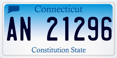 CT license plate AN21296