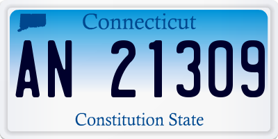 CT license plate AN21309