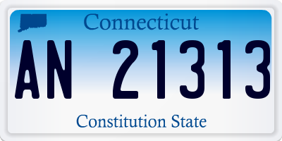CT license plate AN21313