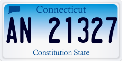 CT license plate AN21327