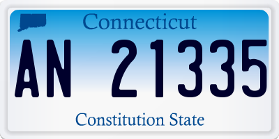 CT license plate AN21335