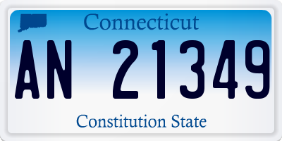 CT license plate AN21349