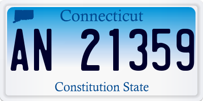 CT license plate AN21359