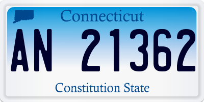 CT license plate AN21362