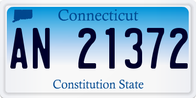 CT license plate AN21372
