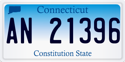 CT license plate AN21396
