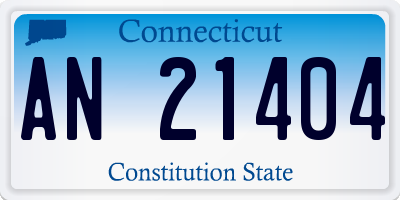 CT license plate AN21404