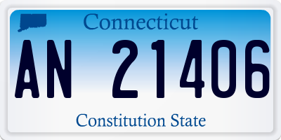 CT license plate AN21406