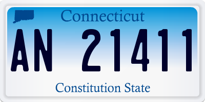 CT license plate AN21411