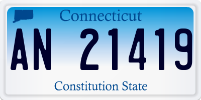 CT license plate AN21419