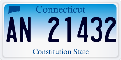 CT license plate AN21432