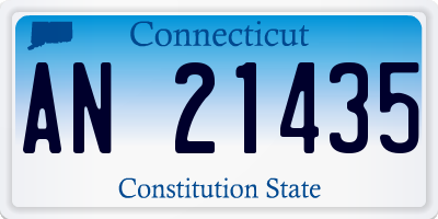 CT license plate AN21435