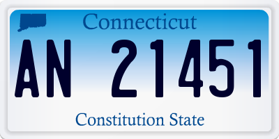 CT license plate AN21451