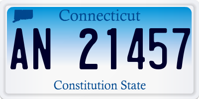 CT license plate AN21457