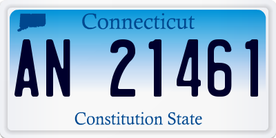 CT license plate AN21461