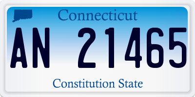 CT license plate AN21465