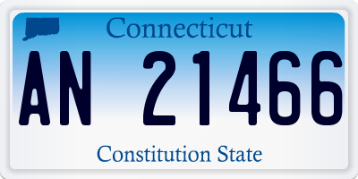 CT license plate AN21466