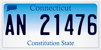 CT license plate AN21476