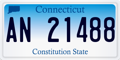 CT license plate AN21488