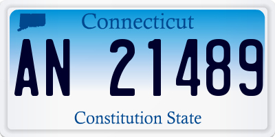 CT license plate AN21489