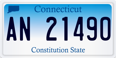 CT license plate AN21490