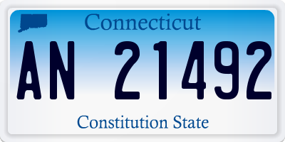 CT license plate AN21492
