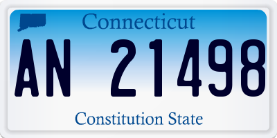 CT license plate AN21498