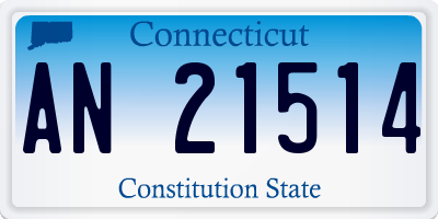 CT license plate AN21514