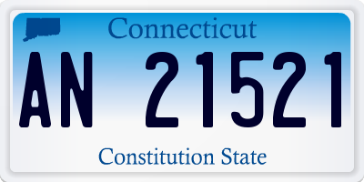 CT license plate AN21521