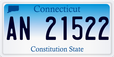 CT license plate AN21522