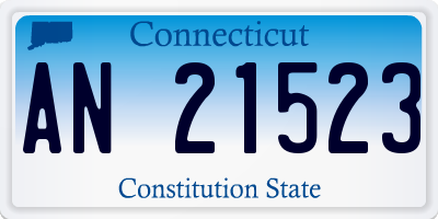 CT license plate AN21523