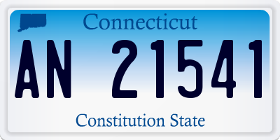 CT license plate AN21541