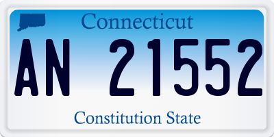 CT license plate AN21552