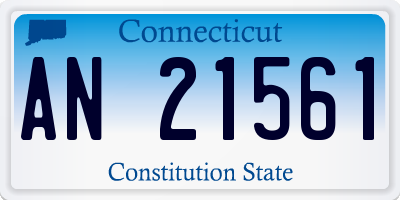 CT license plate AN21561
