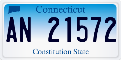 CT license plate AN21572
