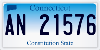 CT license plate AN21576