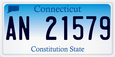 CT license plate AN21579