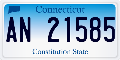 CT license plate AN21585