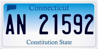 CT license plate AN21592