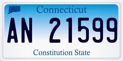 CT license plate AN21599