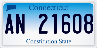 CT license plate AN21608