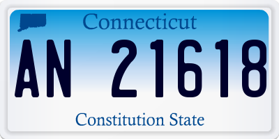 CT license plate AN21618