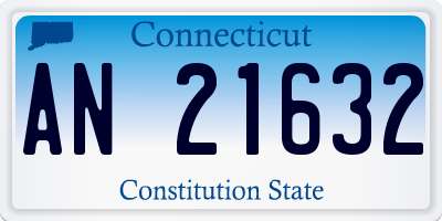CT license plate AN21632